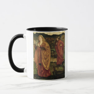 Merlin och Nimue från "Morte d'Arthur", 1861 Mugg