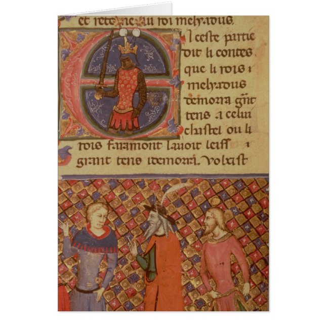 Merlin som handleder Arthur Hälsningskort (Framsidan)