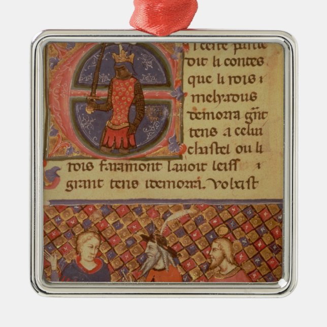 Merlin som handleder Arthur Julgransprydnad Metall (Framsidan)