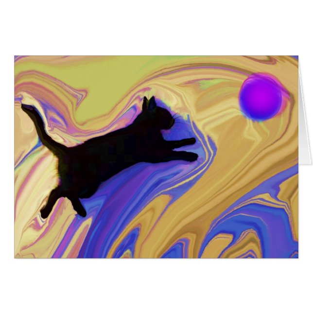 Merlin som leker kortet hälsningskort (Framsidan Horizontal)