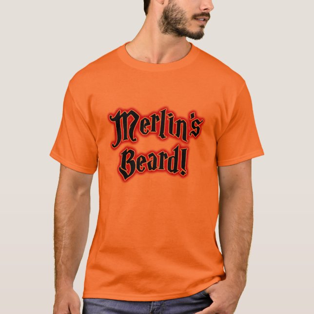 Merlins skägg - magi, trollkarl, trollkarl tee shirt (Framsida)