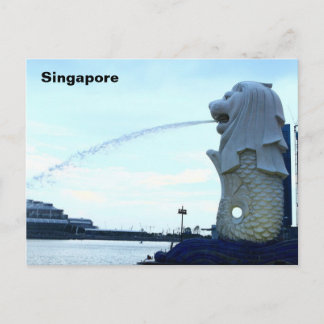 Merlion i Singapore Vykort