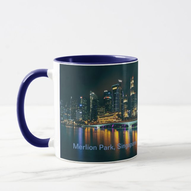 Merlion Park, Singapore Mugg (Vänster)