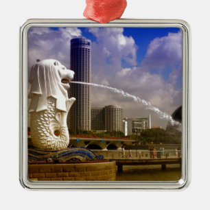 Merlion Singapore Julgransprydnad Metall