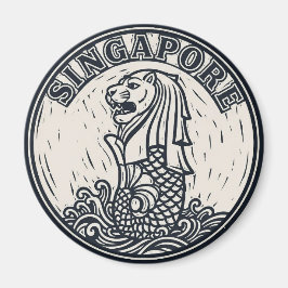 Merlion Singapore Magnet