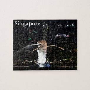 Merlion & Singapore Skyline #1-2 Jigszawa Puzzle Pussel