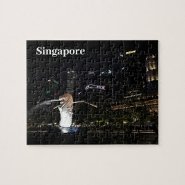 Merlion & Singapore Skyline #1 Jigszawa Puzzle Pussel