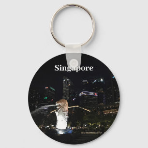 Merlion & Singapore Skyline #1-nyckelkedja Nyckelring