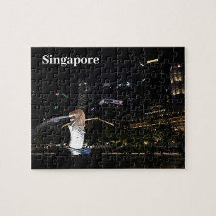 Merlion & Singapore Skyline #1 Pussel