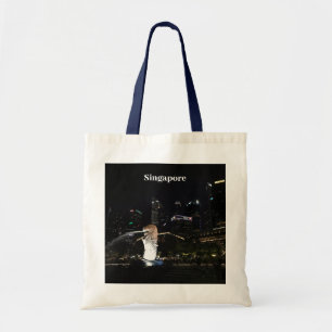 Merlion & Singapore Skyline #1 Tote Bag Tygkasse