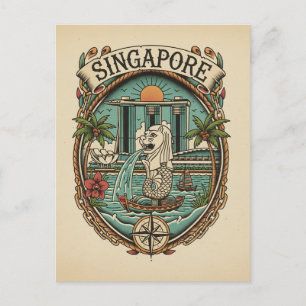 Merlion Singapore Vykort