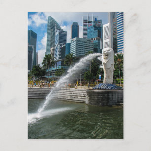 Merlion Statue, Singapore - vykort