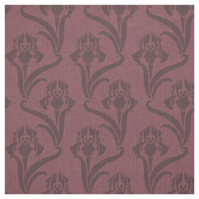 Merlot Art nouveau Iris Tyg (Provkarta)