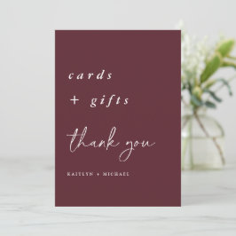 Merlot Bröllopskort & Gifts - signatur 5x7 Inbjudningar