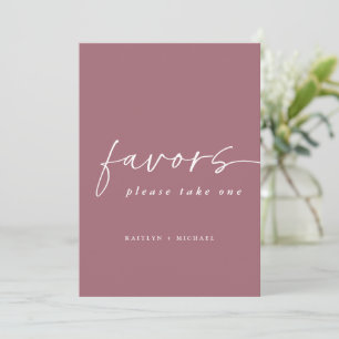 Merlot Dusty Ro Wedding Favors Underteckning 5x7 Inbjudningar