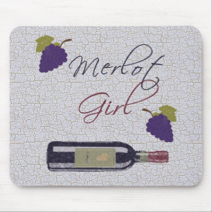 Merlot Flickan - Älskare av Vintage Vin Musmatta