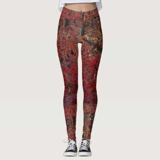 Merlot Guld Luxe Textured Leggings