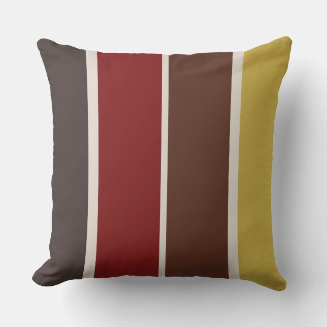 Merlot Guld Wood och Oak Rand Kudde (Framsida)