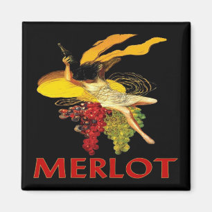 Merlot Maid with Graps Magnet