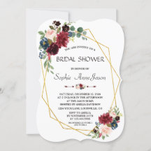 Merlot Navy Blue Blommigt Guld Diamond Möhippa