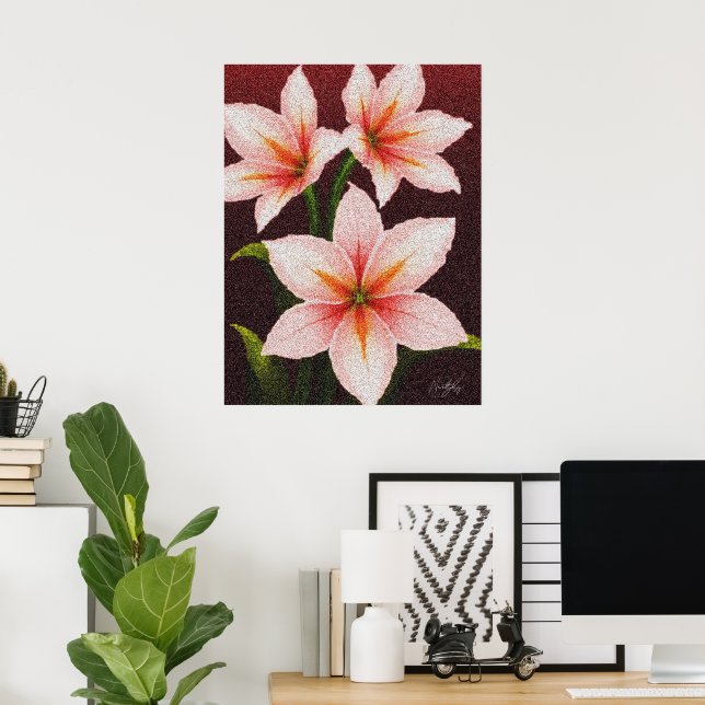 Merlot Radiance Lily Poster (Hemmakontoret)