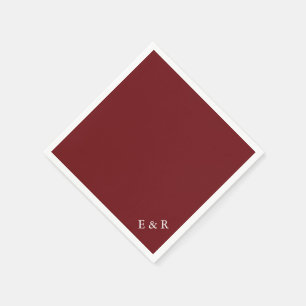 Merlot Red Solid Färg Trend Pappersservett