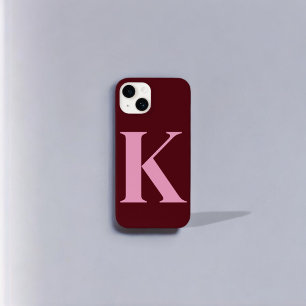 Merlot Rosa Initial Personlig Monogram Design