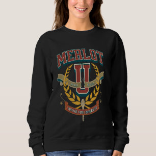 Merlot Universiteten Preppy College Academia Vin T Shirt