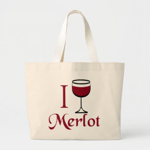 Merlot Vin Älskare Gifts Jumbo Tygkasse