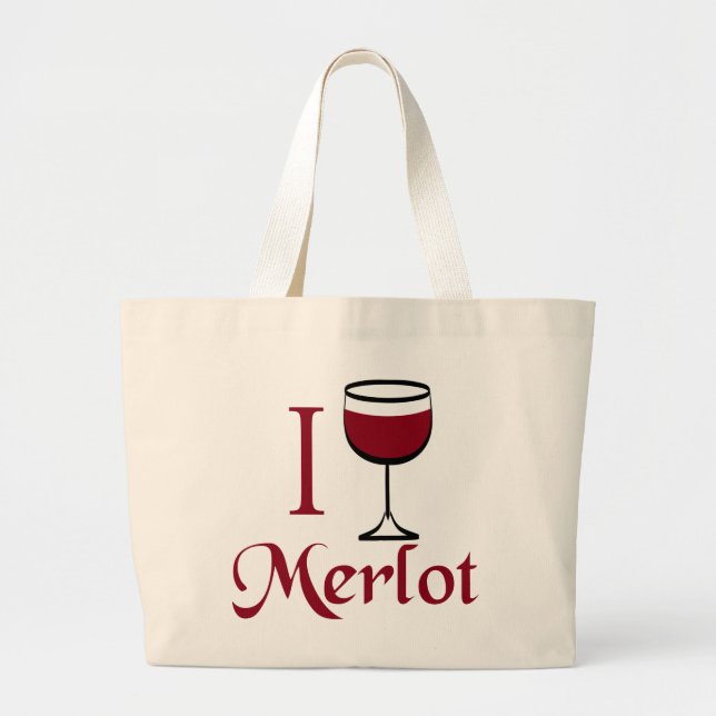 Merlot Vin Älskare Gifts Jumbo Tygkasse (Framsidan)