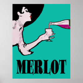 Merlot Vin Vintage Dam Poster