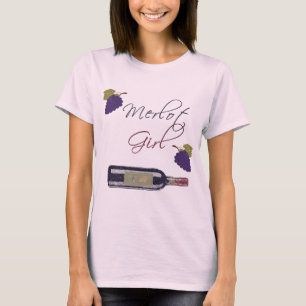 Merlotflicka - vintagevinälskare t shirt