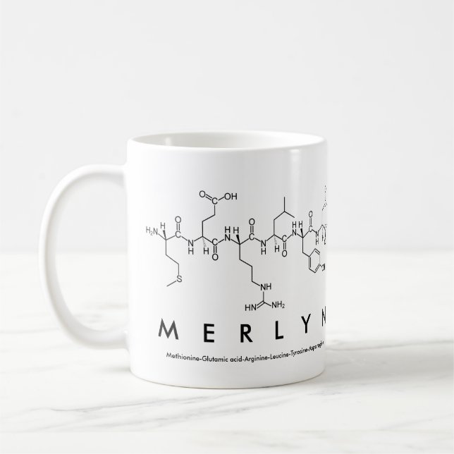 Merlyn peptide namn mugg (Vänster)