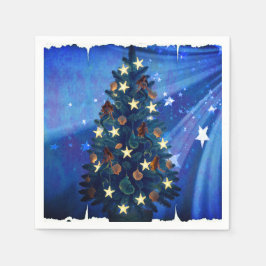 Mermaid and Starfish Christmas Tree Napkins Pappersservett