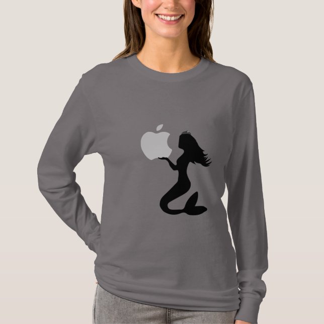 Mermaid Apple Design T-shirt (Framsida)