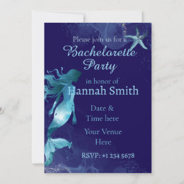 Mermaid Bachelorette Beach Party Invitation  Inbjudningar