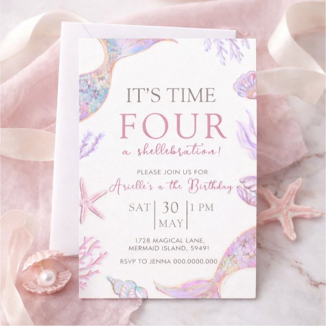 Mermaid Birthday Invitation Inbjudningar (Skapare uppladdad)