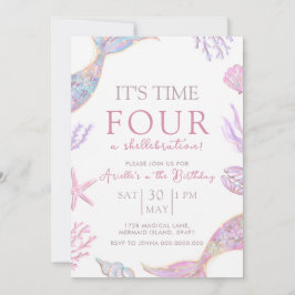 Mermaid Birthday Invitation Inbjudningar