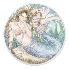 Mermaid Ceramic Knob Knopp