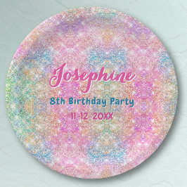 Mermaid colorful iridescent birthday custom