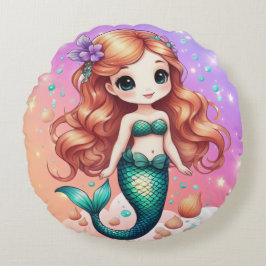 mermaid cushion rund kudde