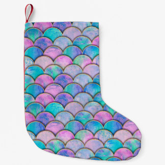 Mermaid fish scale wave japanese seamless pattern. liten julstrumpa
