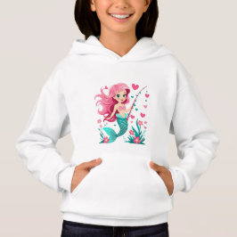 Mermaid Fishing Fun – Kids’ Hoodie T Shirt