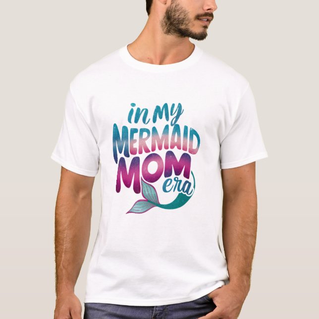 Mermaid Girl Mama Mothers Day T Shirt (Framsida)