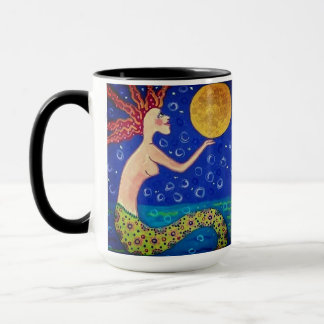 Mermaid Holding Moon Mug Mugg