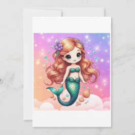mermaid illustration inbjudningar