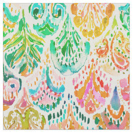 MERMAID OF BOLINAS Rainbow Fish Scale Bold Fabric Tyg