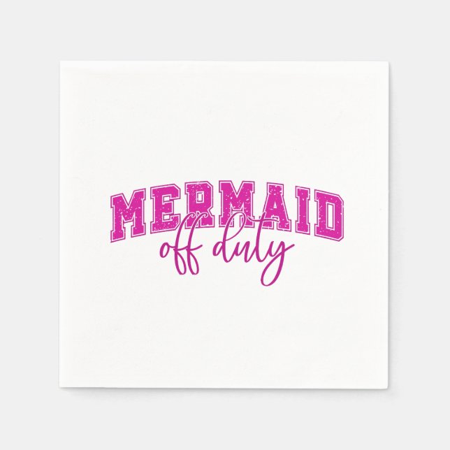 Mermaid Off Duty | Coastal Entertaining Pappersservett (Framsidan)