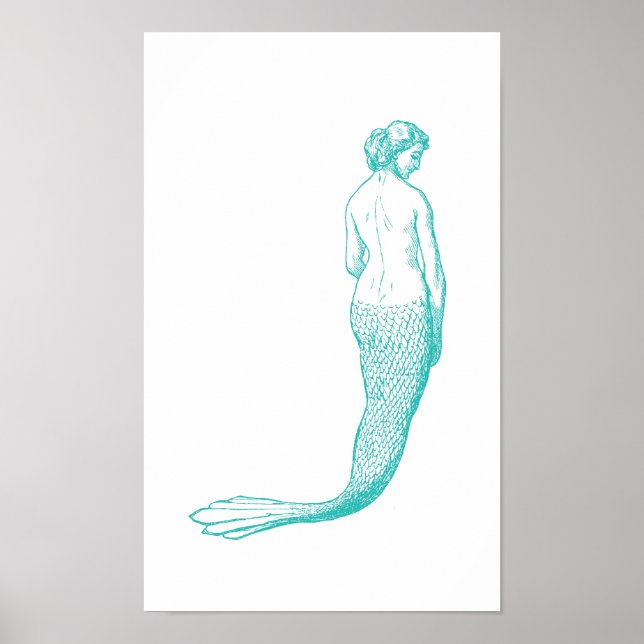 Mermaid Print Poster (Framsidan)