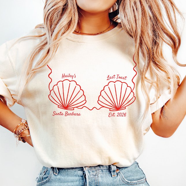 Mermaid Seashell Sista Toast Sällskap  T Shirt (Mermaid Seashell Last Toast Bachelorette )
